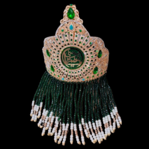 Green Kashi Taj Panja With Stone Work