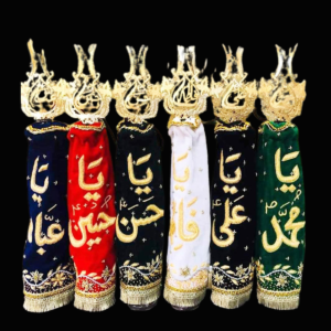 6Pcs Panjetan as Alam With Mola Abbas AS Set AzaKhana Multiple Color
