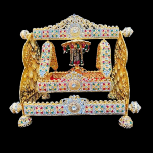 Jhoola Ali Asghar Golden with Multicolor Stones