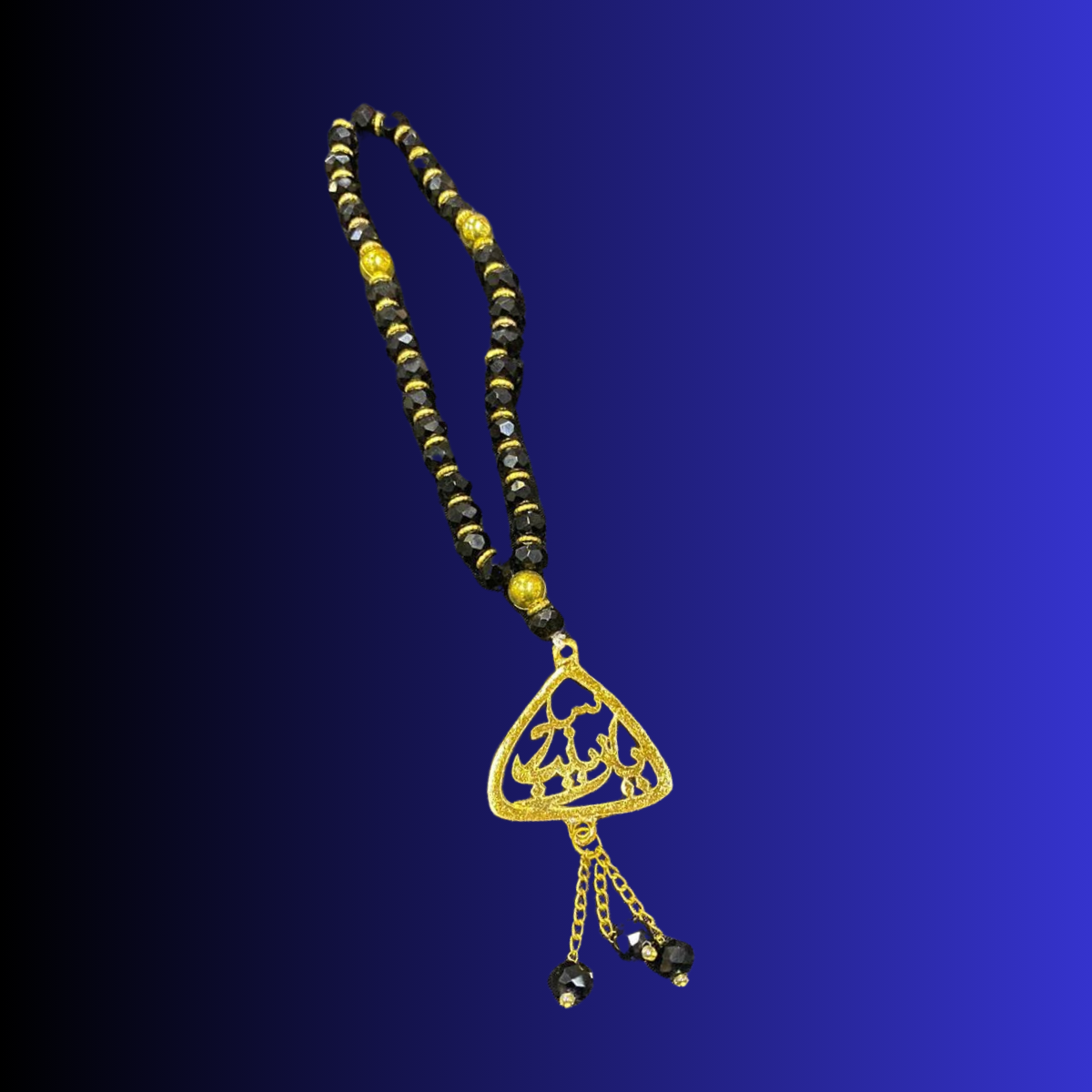 Beautiful Tasbeeh Ya Zainab SA | Black Crystal Stones 8mm 33 Beads